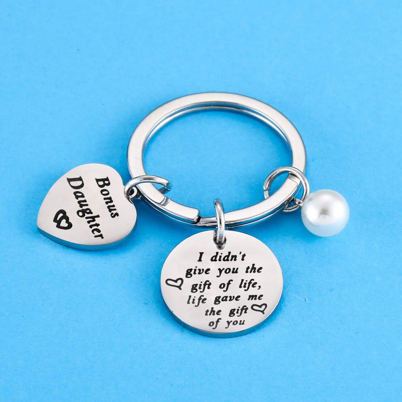 Nimteve Daughter Gifts From Mom I Didnâ€™t Give You The Gift Of Life Life Gave Me The Gift Of You Bonus Daughter Gifts (Keychain #1) - Image 2